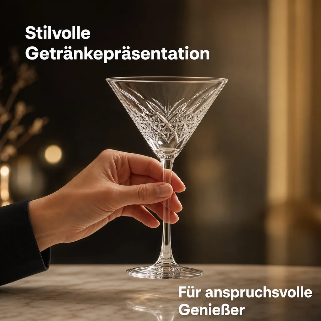 Cocktailgläser, Trinkgläser - 12er-Set, Timeless, 230 ml - Robust & Elegant | Ideal für Partys & Events