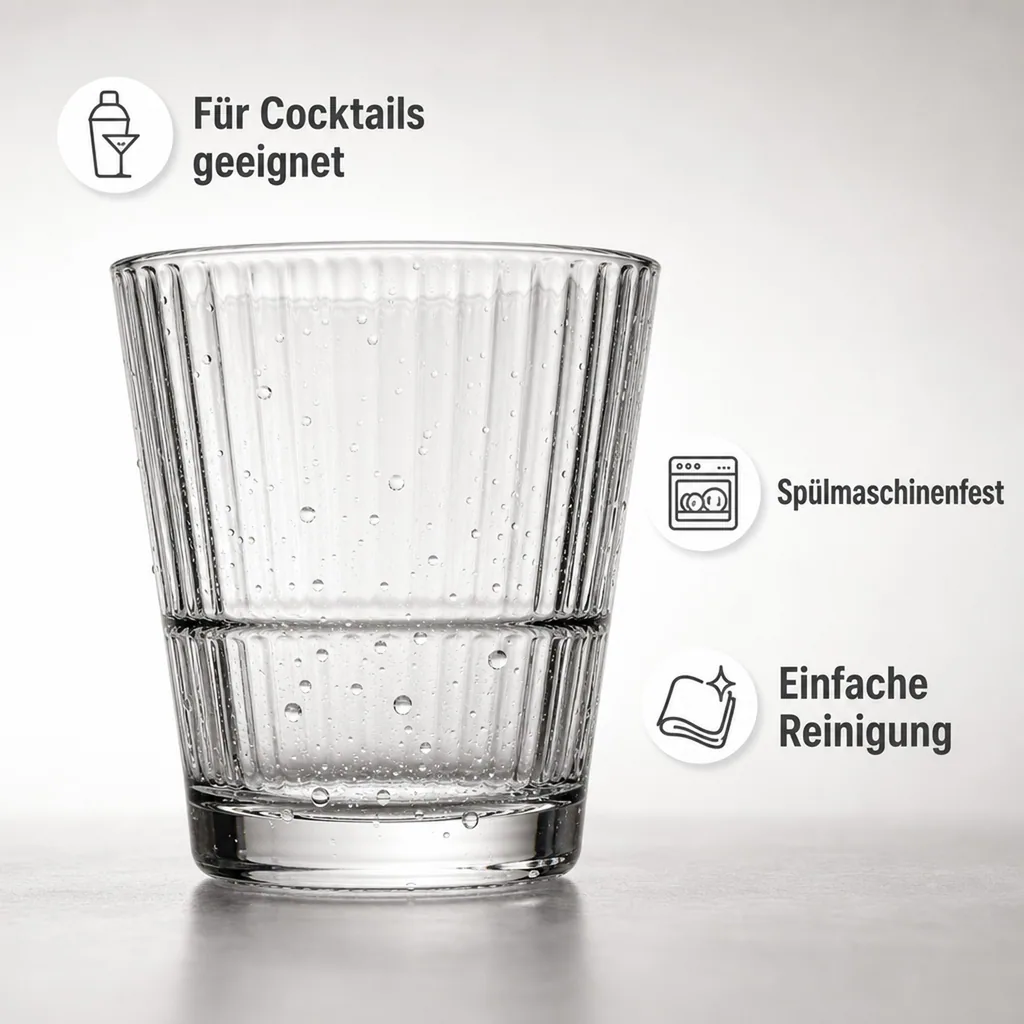 Whiskygläser, Whiskybecher - 12er-Set, Grande Sunray, 390 ml