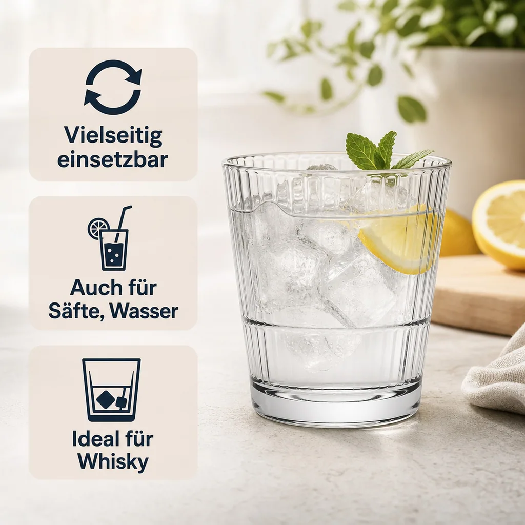 Whiskygläser, Whiskybecher - 12er-Set, Grande Sunray, 390 ml