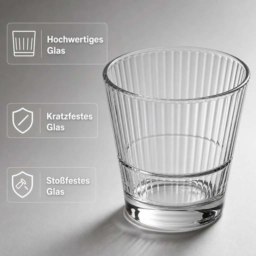 Whiskygläser, Whiskybecher - 12er-Set, Grande Sunray, 390 ml