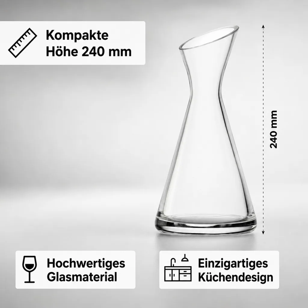 Wasserkaraffe, Glaskaraffe, Weinkaraffe - One For All, 0,5 L