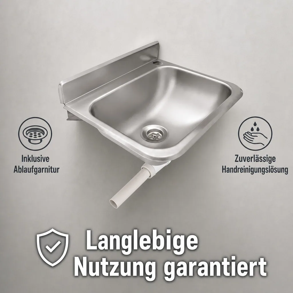 Ausgussbecken, Handwaschbecken Gastro, 30,5x37,5x18,5 cm