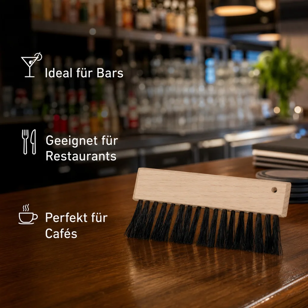 Tischbürste, Kellnerbürste - Praktische, für die schnelle Reinigung von Tischen und Tabletts