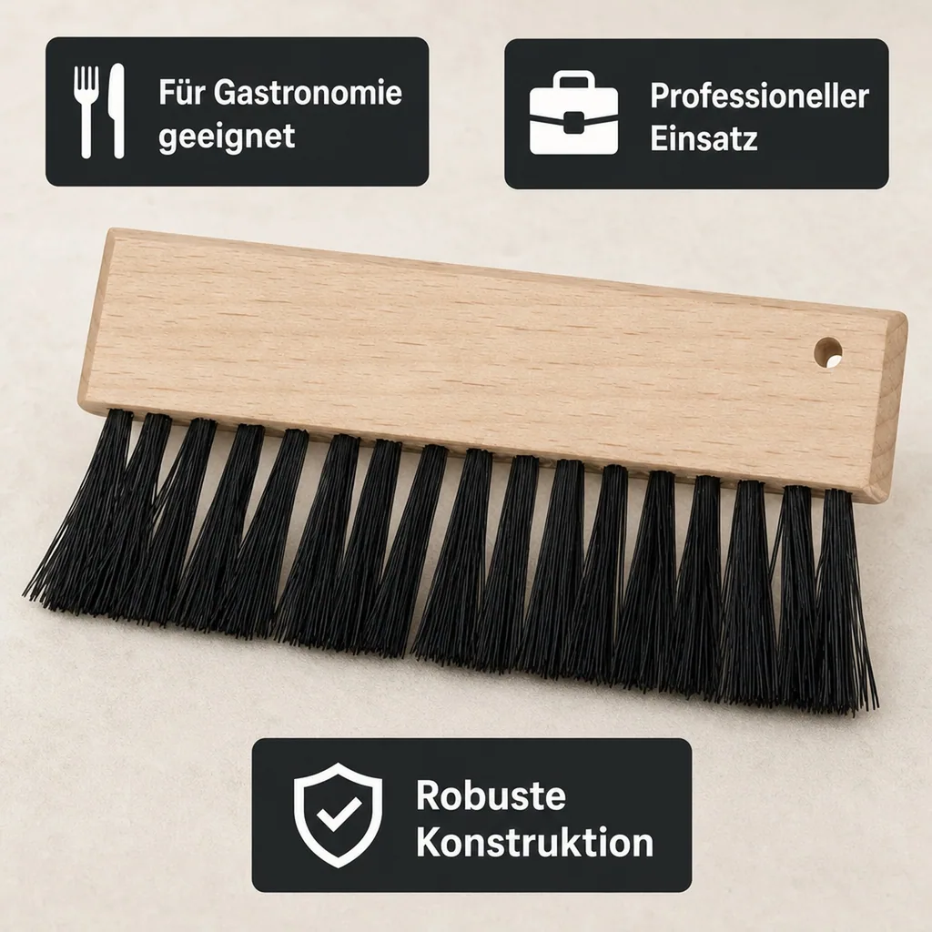 Tischbürste, Kellnerbürste - Praktische, für die schnelle Reinigung von Tischen und Tabletts