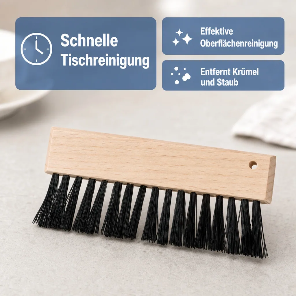Tischbürste, Kellnerbürste - Praktische, für die schnelle Reinigung von Tischen und Tabletts