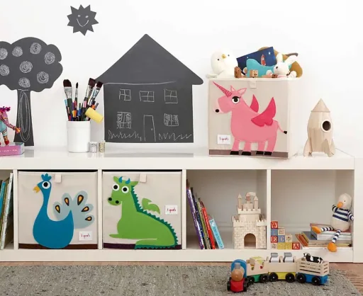 3 Sprouts Spielzeugkorb Pfau