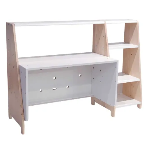 Mathy by Bols "Asymetry" Baby Beistellbett umbaubar zum Schreibtisch mit 1 Regal
