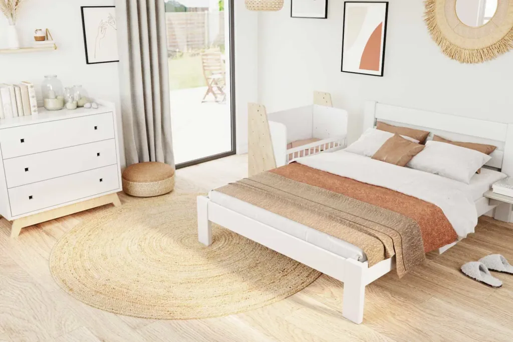 Mathy by Bols "Asymetry" Baby Beistellbett umbaubar zum Schreibtisch