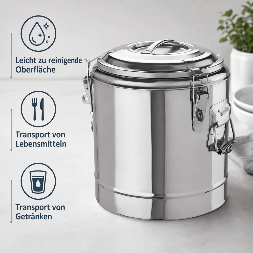 Thermobehälter Essen, Warmhaltebox, Thermotransportbehälter, Thermo Getränkebehälter - für den Transport von Lebensmitteln, 22L