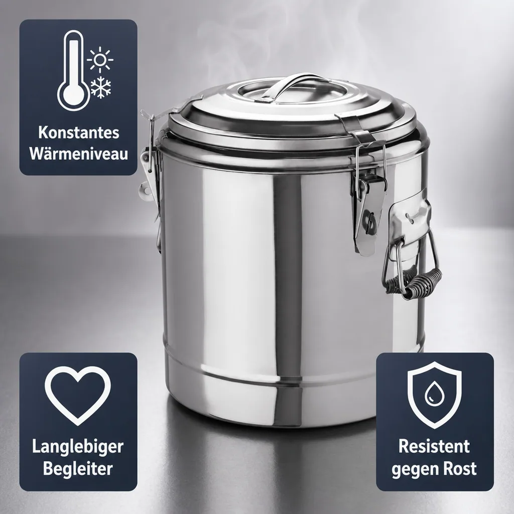 Thermobehälter Essen, Warmhaltebox, Thermotransportbehälter, Thermo Getränkebehälter - für den Transport von Lebensmitteln, 22L