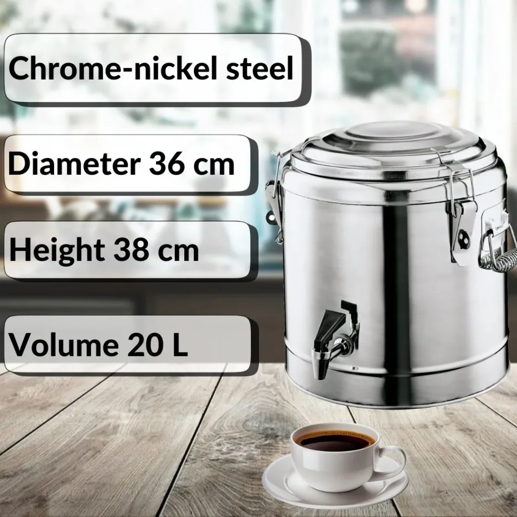 Thermobehälter, Thermogetränkebehälter, Getränkebehälter mit Zapfhahn - 20L