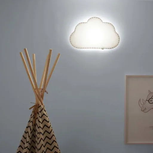 Buokids Softlampe Nachtlicht/Wandlampe Wolke, Ausführung: Wandlampe; Farbe der Naht: grau