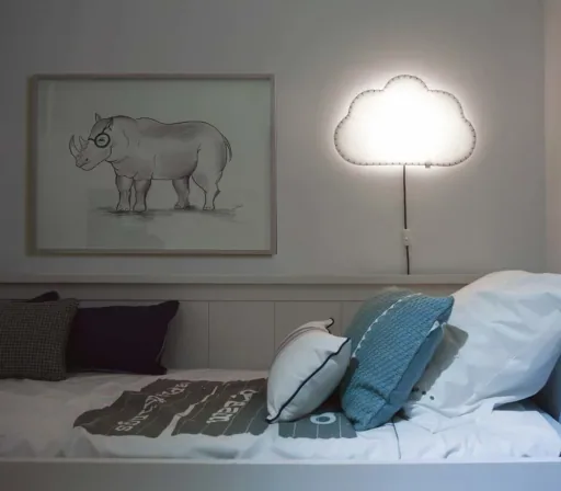 Buokids Softlampe Nachtlicht/Wandlampe Wolke, Ausführung: Wandlampe; Farbe der Naht: grau