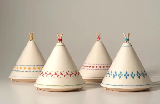 Buokids Tischlampe & Nachtlicht Tipi rot