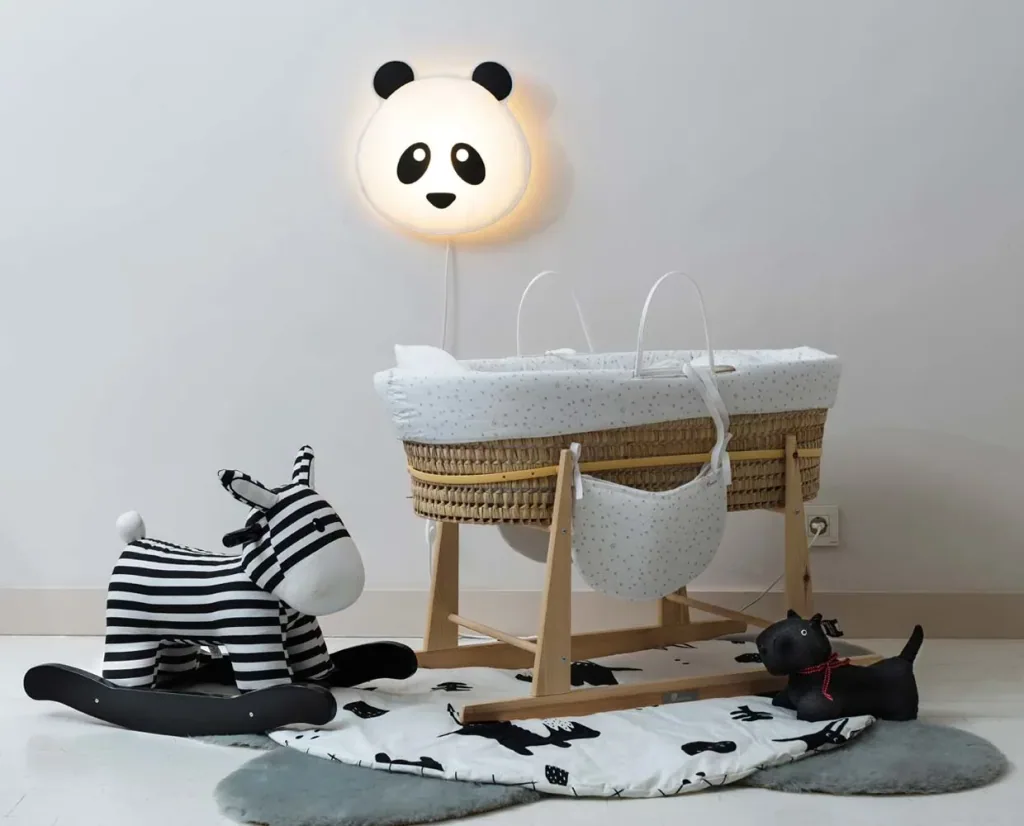 Buokids Soft Wandlampe Panda Bär violett
