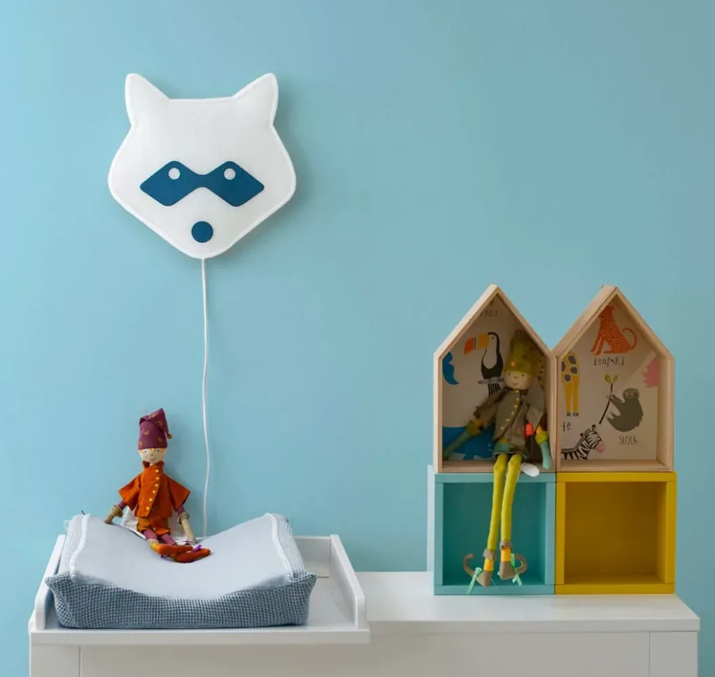 Buokids Soft Wandlampe Waschbär rot