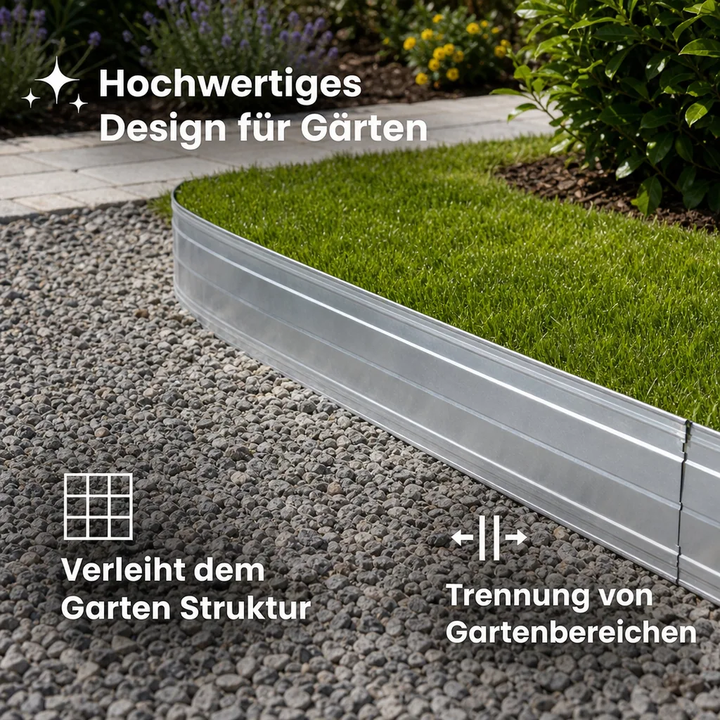 Green Universe Rasenkante 14cm x 100cm | Beeteinfassung | Beetumrandung | Beetbegrenzungen