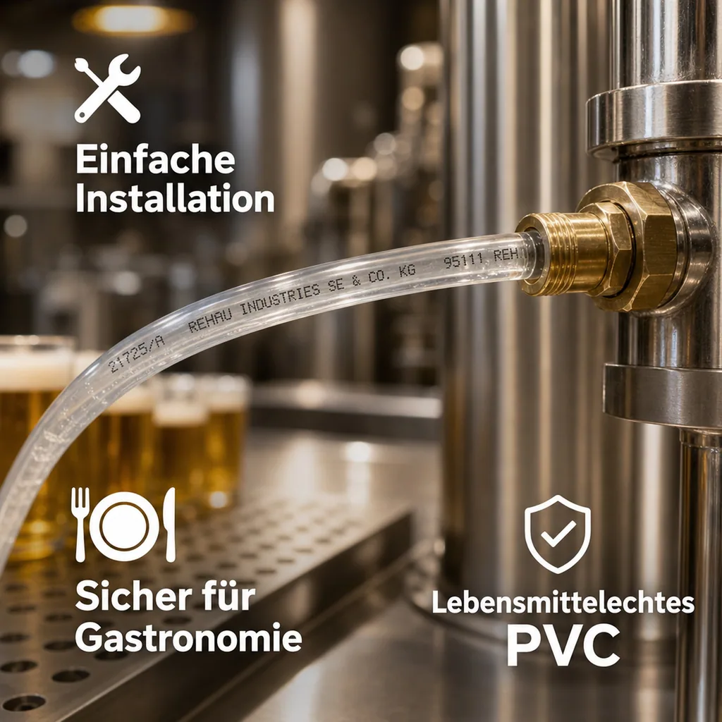 Bierschlauch, Bierleitung - Meterware, Weich, Glasklar - 7mm