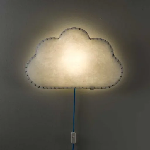 Buokids Softlampe Nachtlicht/Wandlampe Wolke, Farbe der Naht: pink; Ausführung: Wandlampe