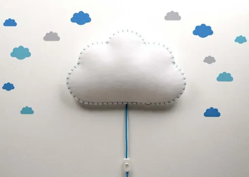 Buokids Softlampe Nachtlicht/Wandlampe Wolke, Farbe der Naht: pink; Ausführung: Wandlampe