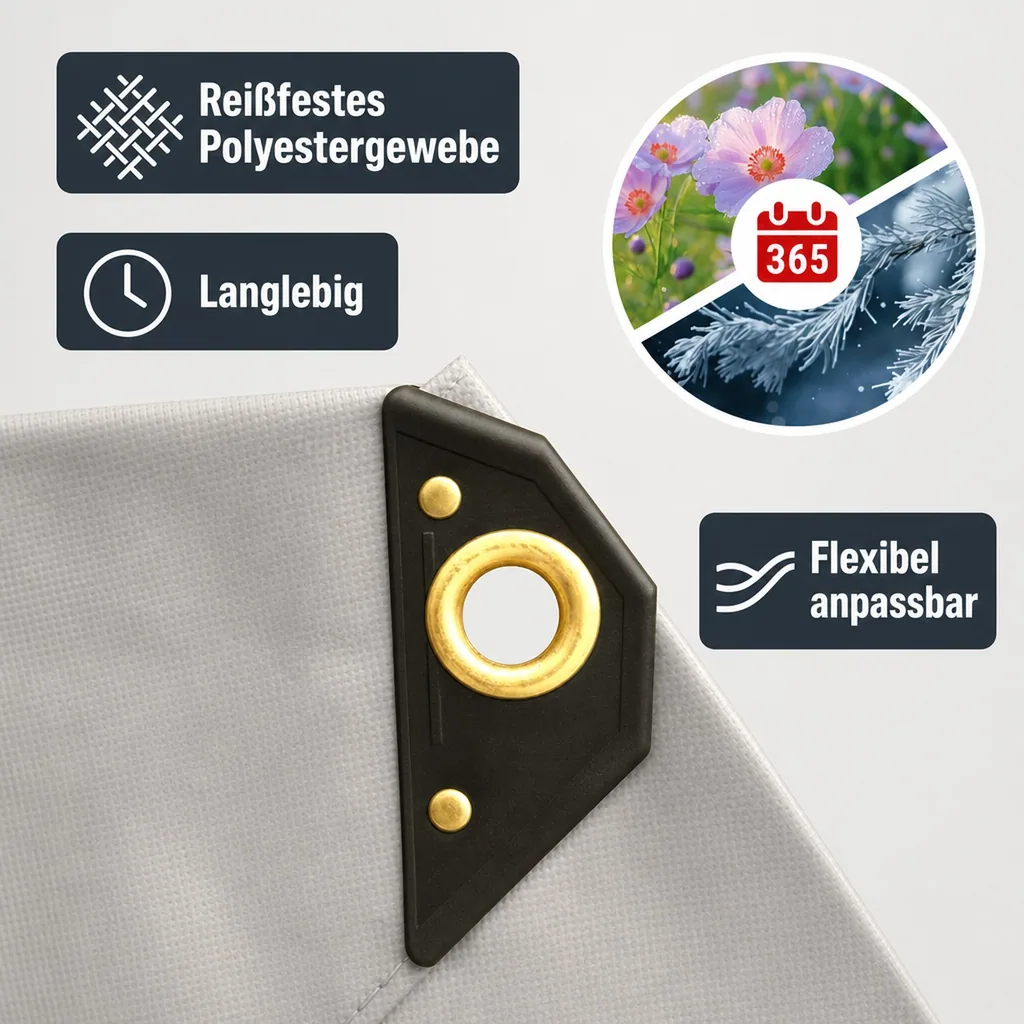 PVC Plane, Abdeckplane 650g/m², wasserdicht, grau 4x5m (20m²)