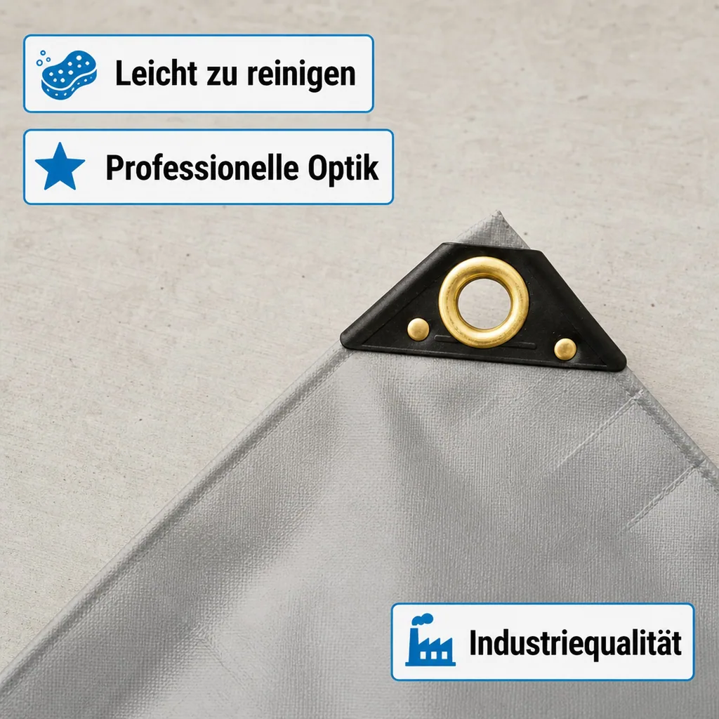 Abdeckplane, PVC Plane 6x8m, grau 650g/m², wasserdicht