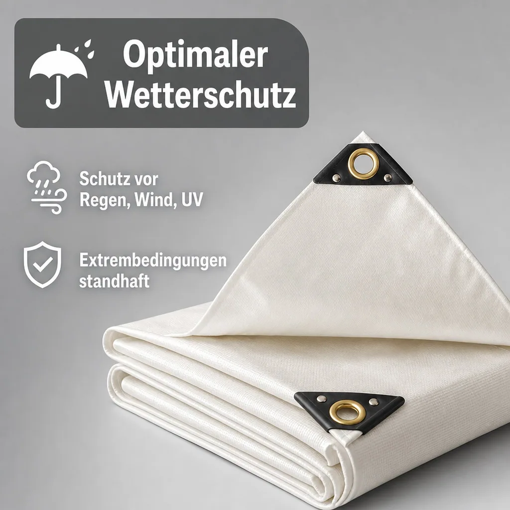 Abdeckplane, Gewebeplane 650 g/m², PVC Plane 2x3 m, wasserdicht und reißfest