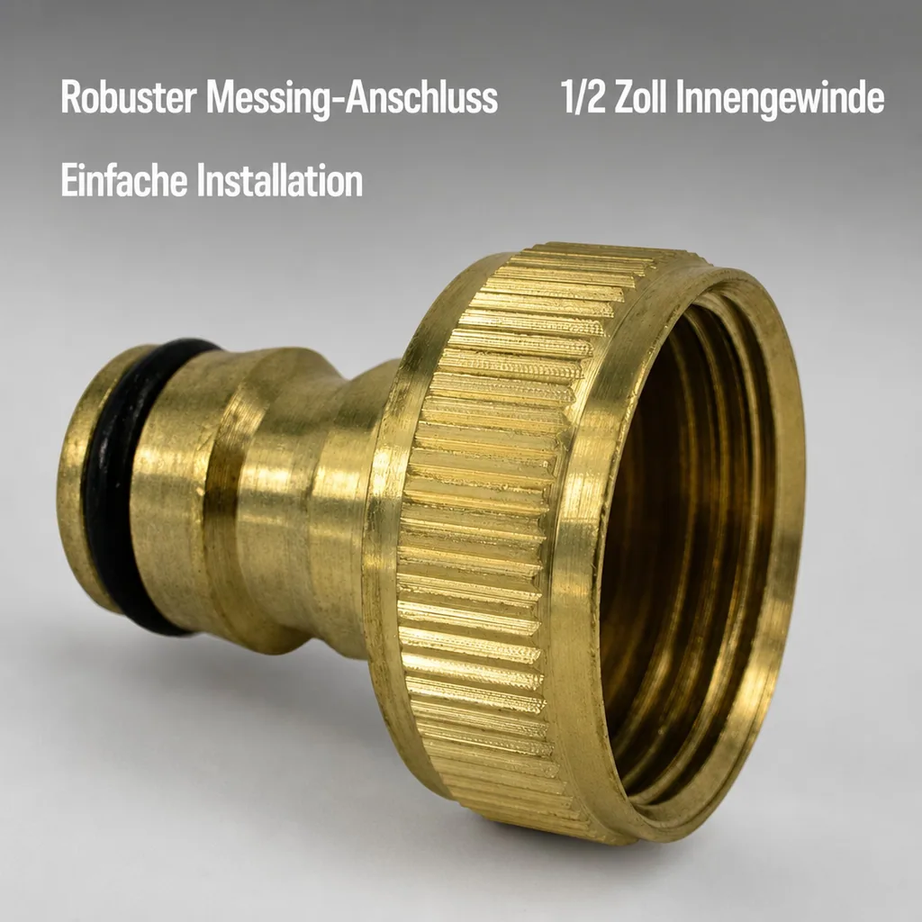 Wasserhahnanschluss 1/2 Zoll, Hahnanschluss, Messing Stecksystem, Innengewinde