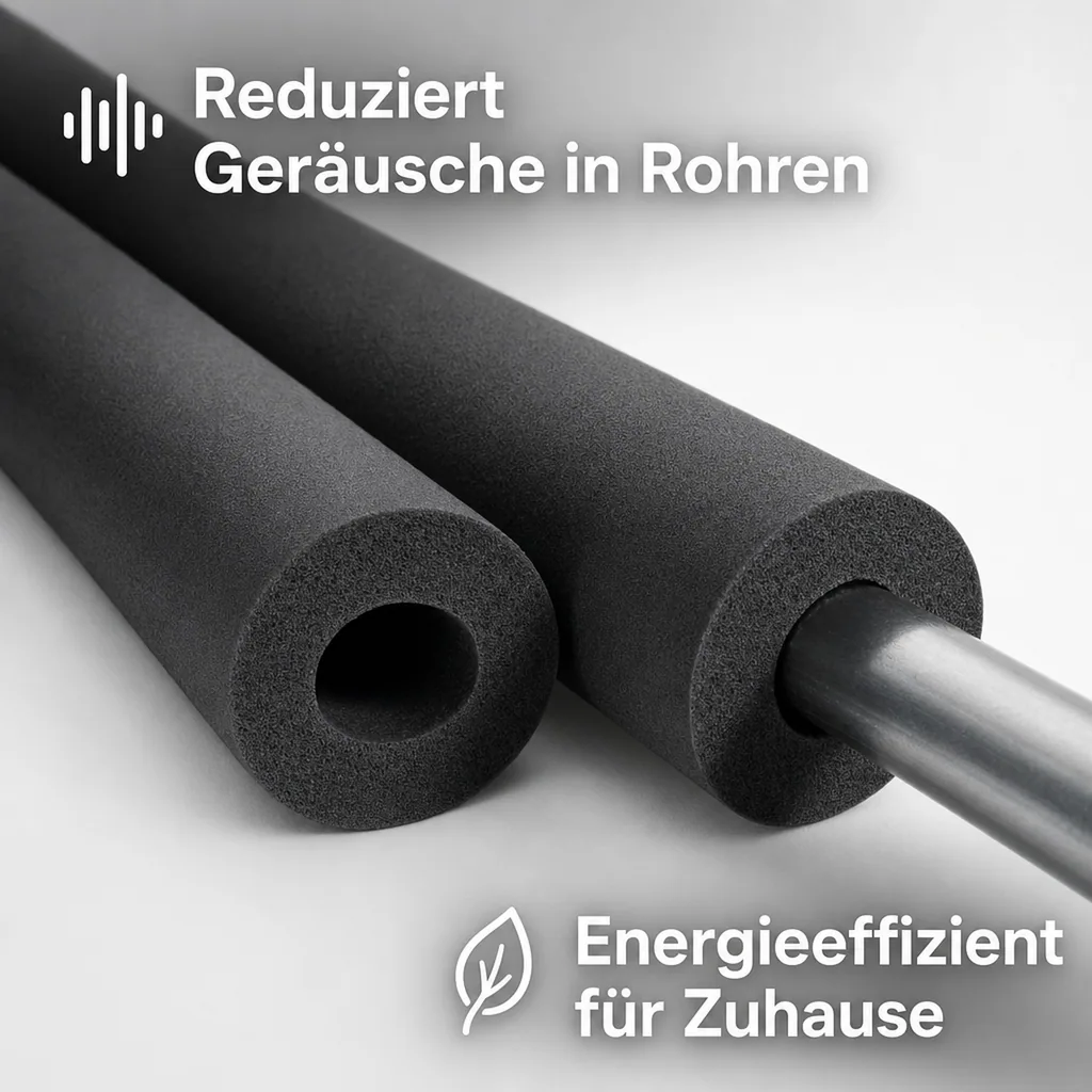 Rohrisolierung, 28mm, Rohrdämmung, flexibel, 2m, Schwarz