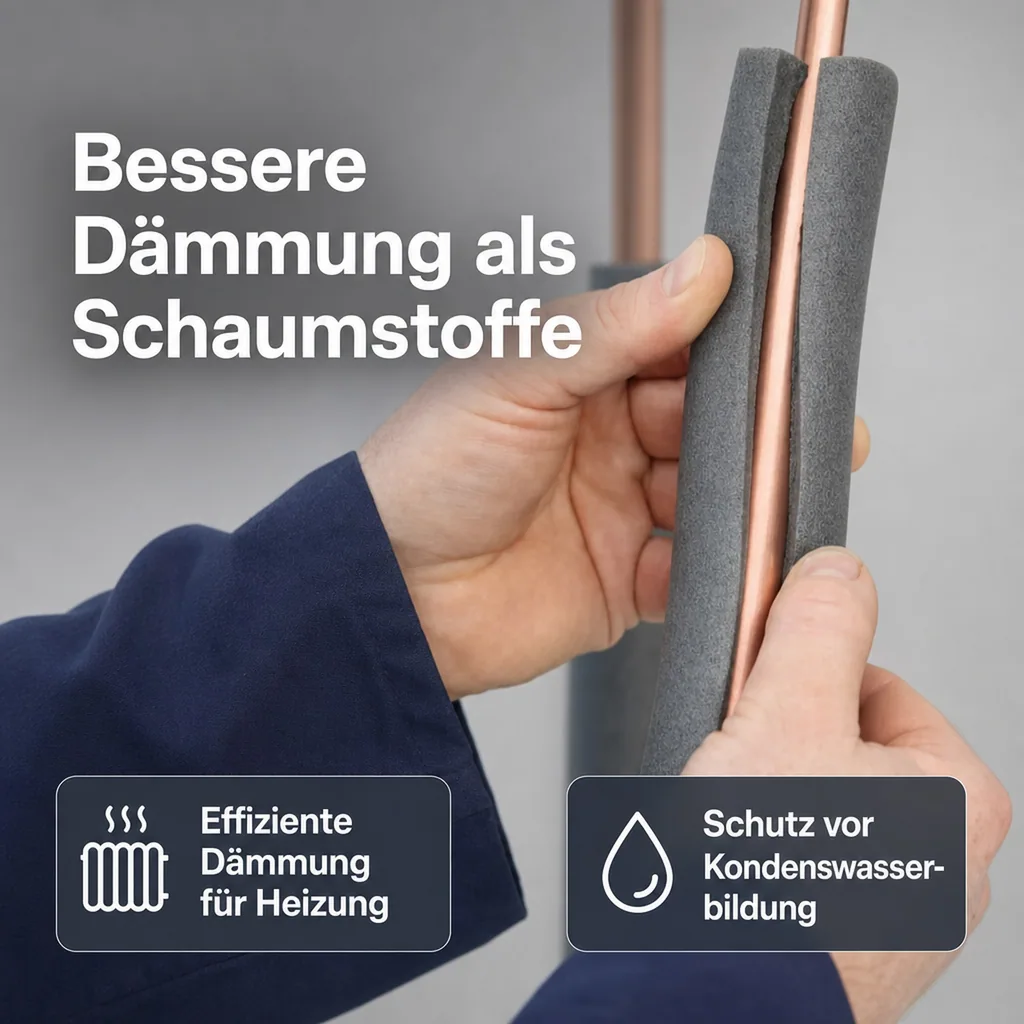 Rohrisolierung 28mm Kautschuk 2m, Heizung, Kälte, GEG