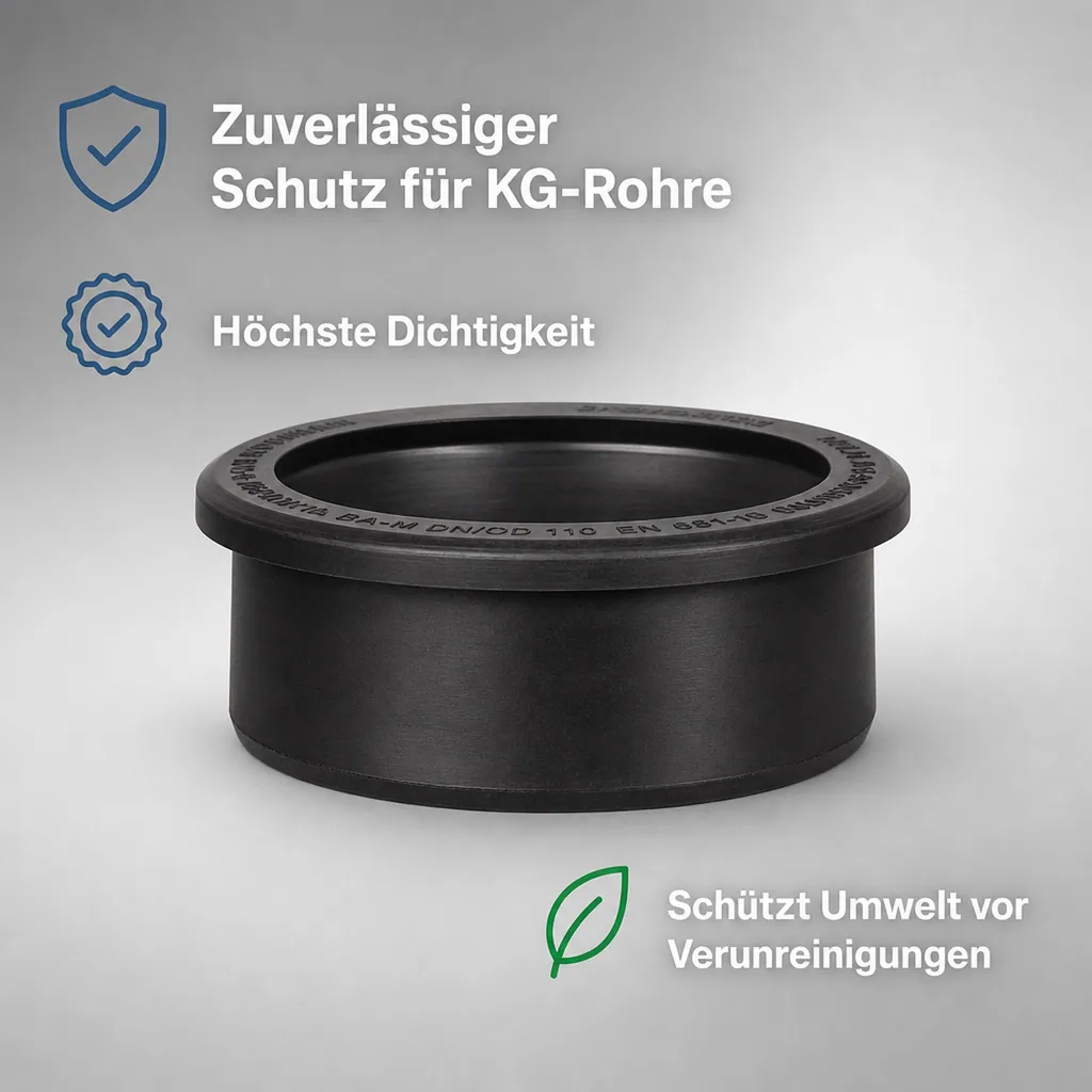 KG Rohr DN 125, Abwasserrohr DN 125, Anschlussdichtung