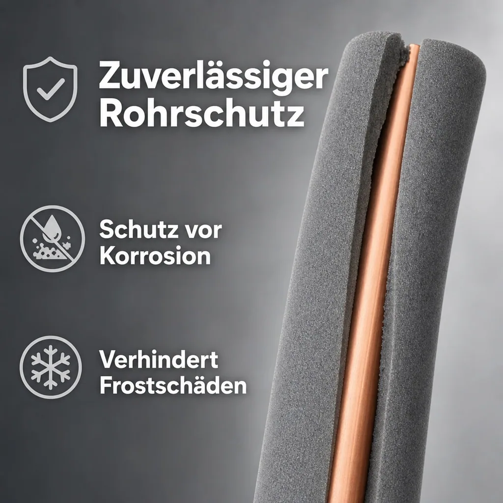 Rohrisolierung, Kautschuk, 2m, Ø 76mm, Heizungsrohrisolierung