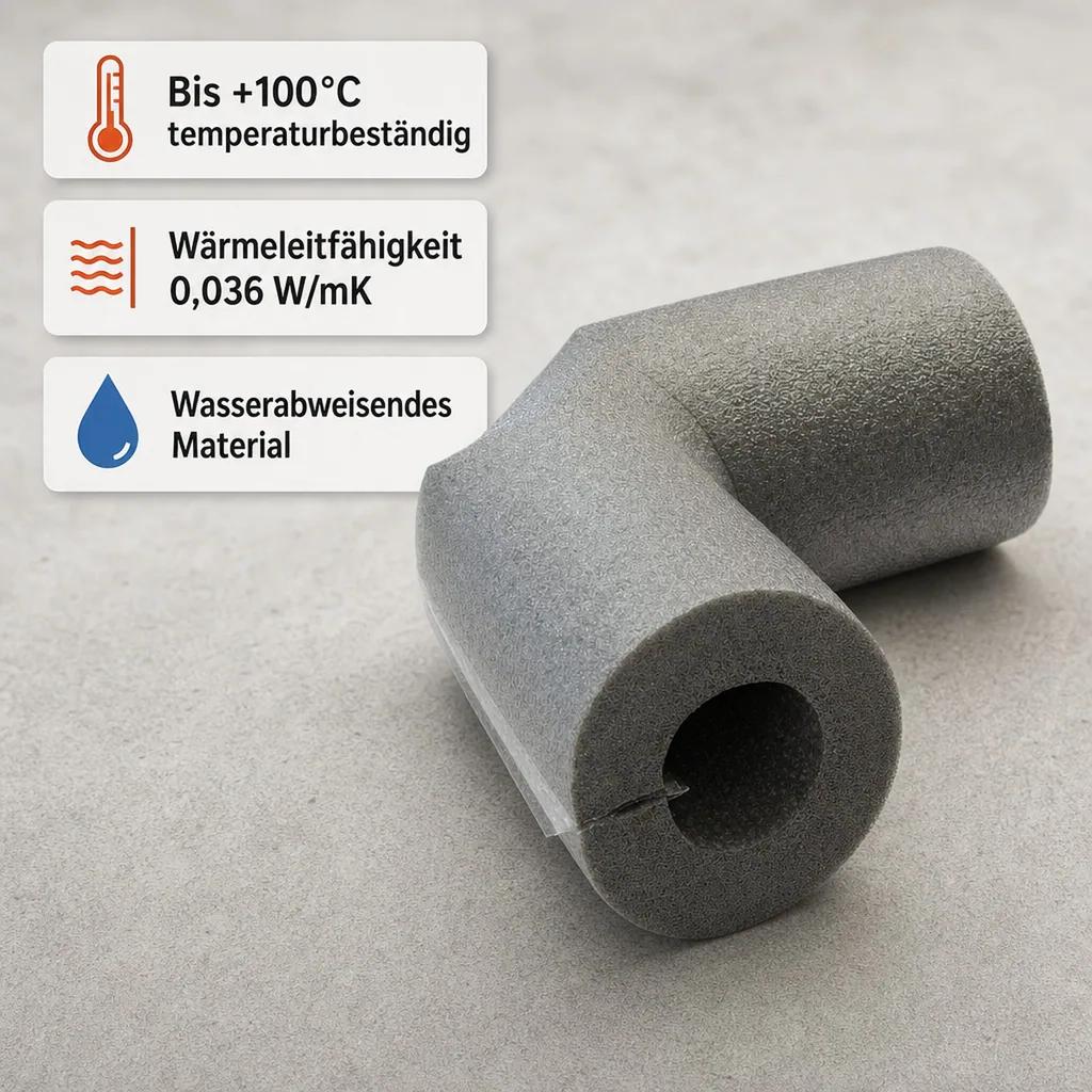 Selbstklebende Dämmung, Rohrbogen Dämmung 12/15 mm, Heizungsdämmung