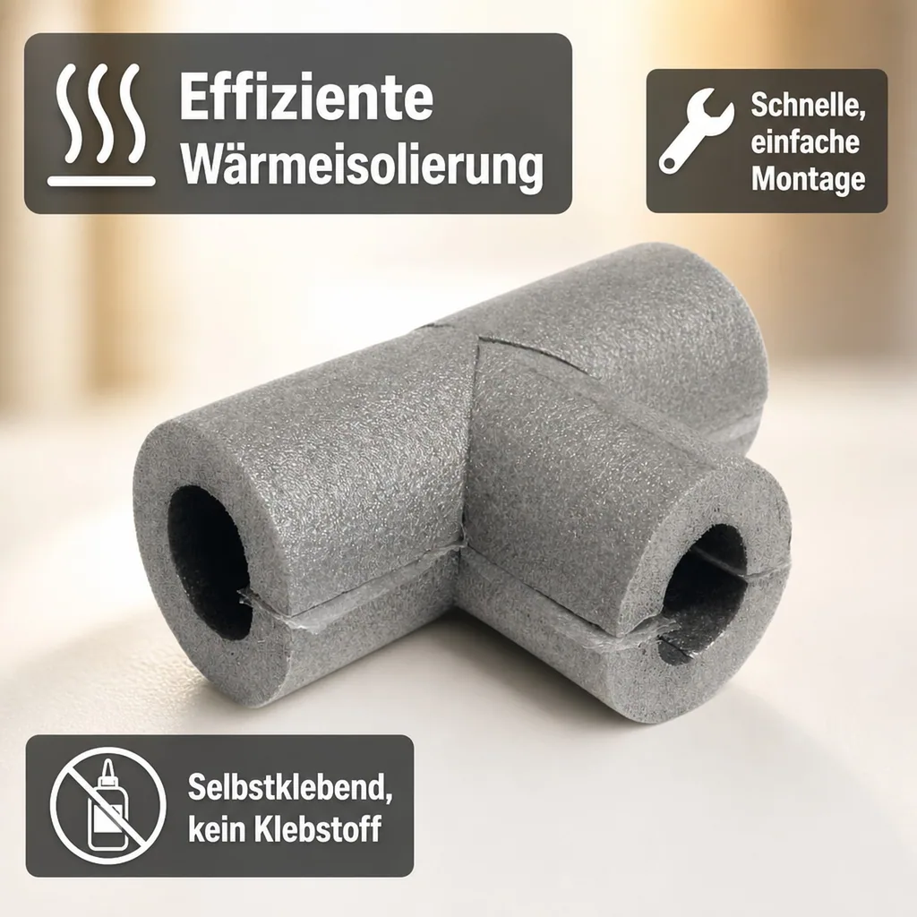 T-Stück Heizung, selbstklebend Ø 28mm Dämmung