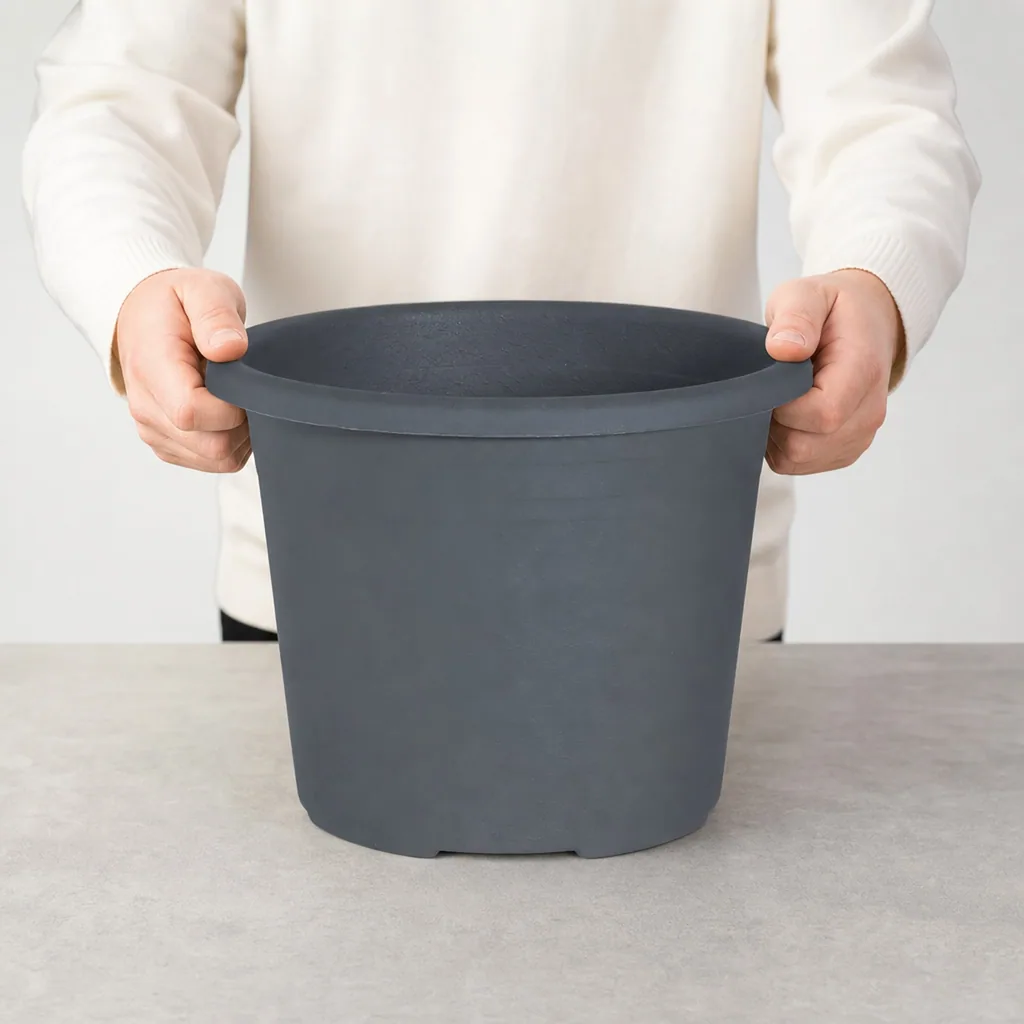 Blumentopf CYLINDRO, 25 cm, 5,5 Liter, anthrazit
