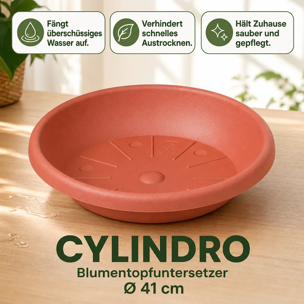Blumentopfuntersetzer CYLINDRO ca. 41cm, terracotta
