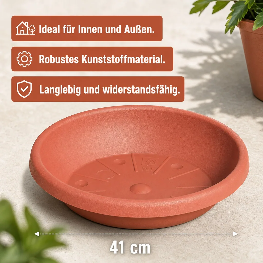 Blumentopfuntersetzer CYLINDRO ca. 41cm, terracotta