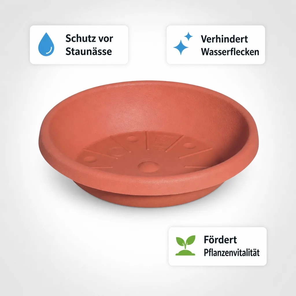 Blumentopfuntersetzer, Untersetzer Blumentopf, Ø 37cm, Terrakotta, Kunststoff