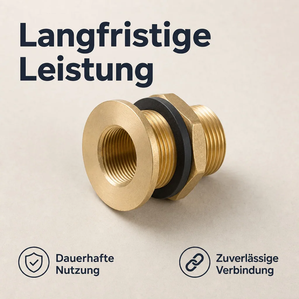 Tank + Regentonnen Durchführung gerade AG 1"x IG3/4"