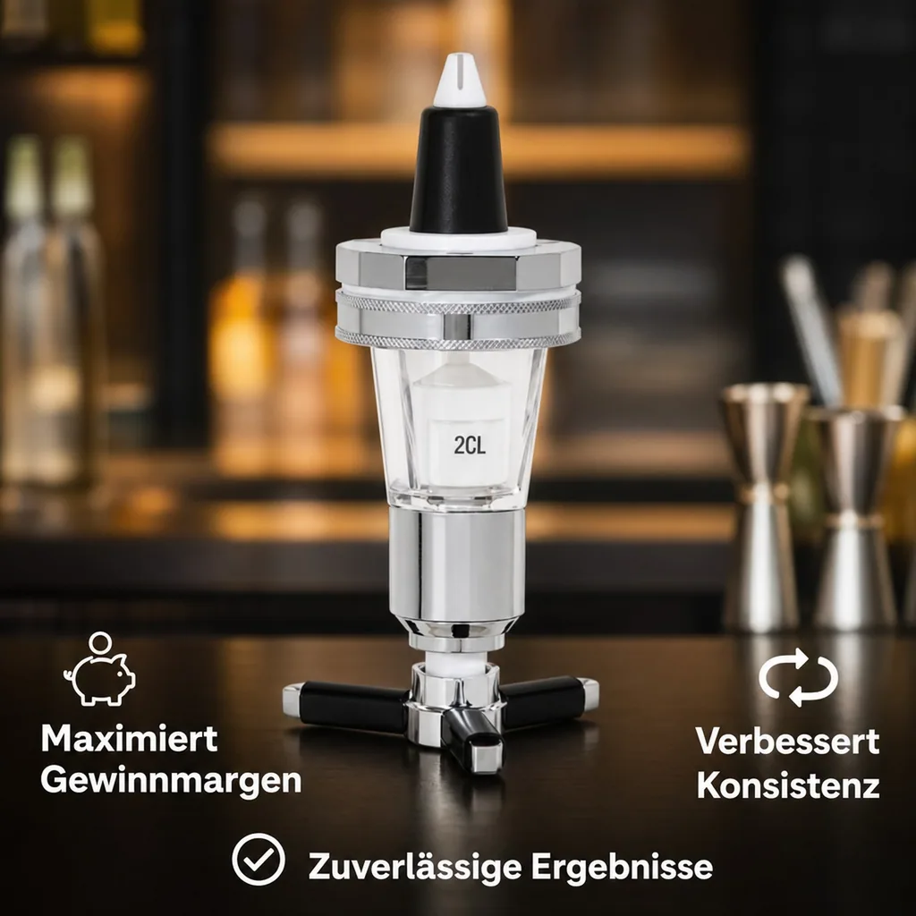 Portionierer, Ausgießer Dosierer für 0,7 - 1,0 L Flaschen, silber, Ausschankmenge: 20 ml
