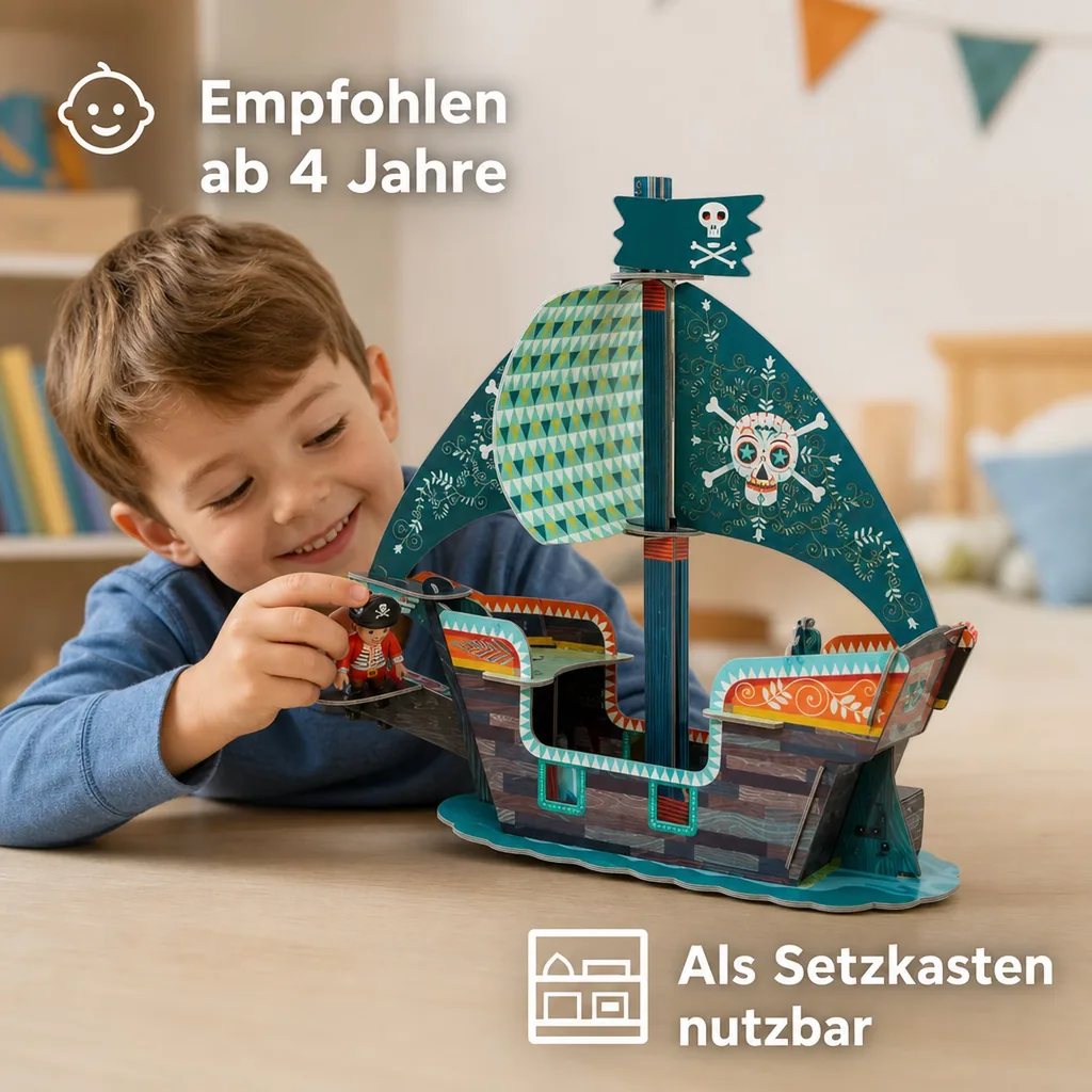 Djeco Kinder Spielzeug Piratenschiff