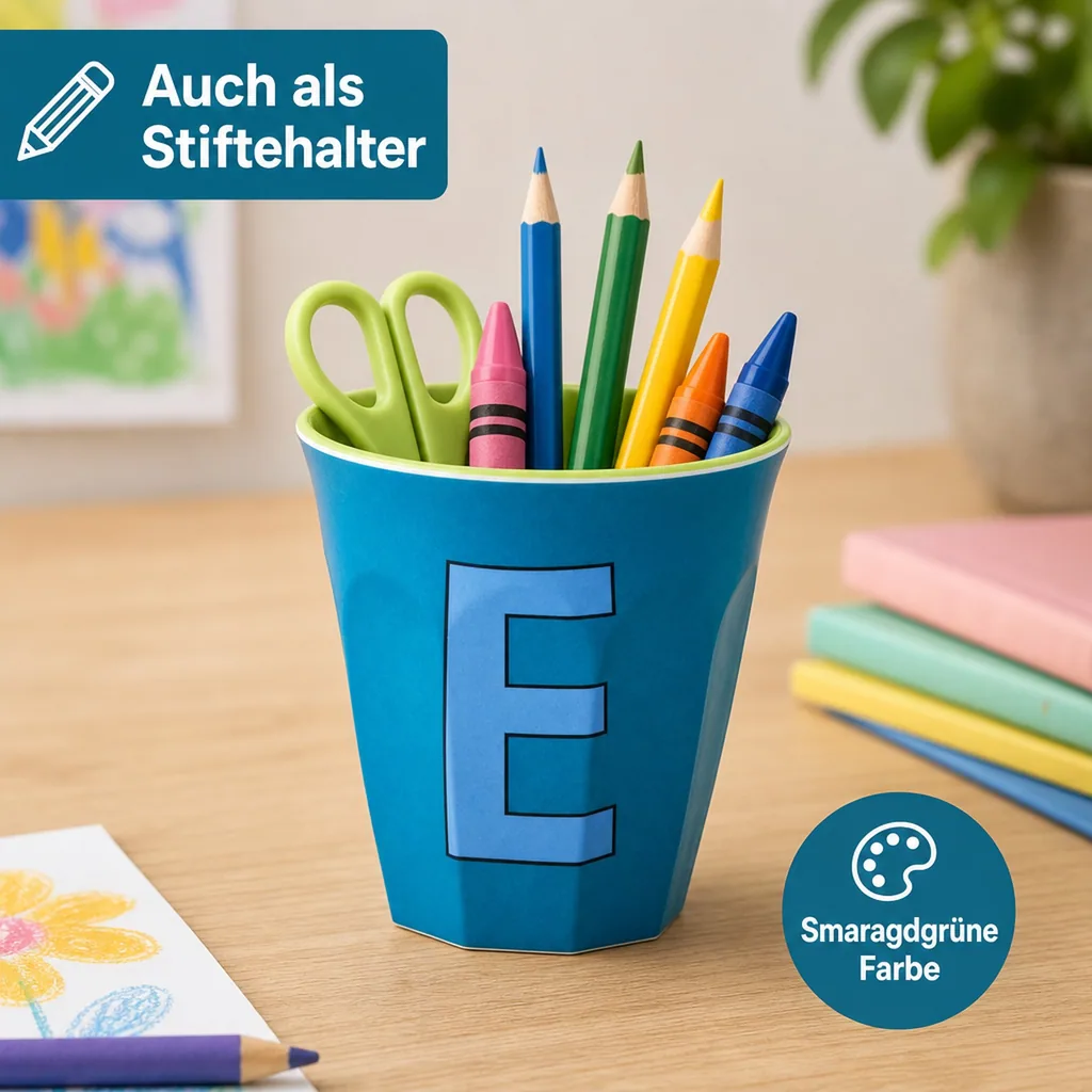 RICE Becher - E, 250 ml, Melamine, Farbe: Smaragdgrün