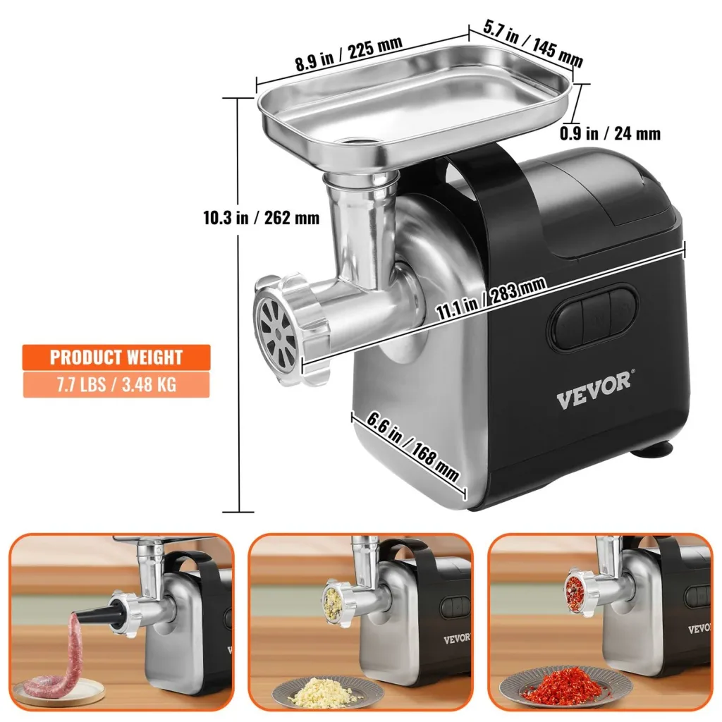 Fleischwolf, Fleischmaschine 550W - 3 kg/Minute Hackfleisch, Elektrisch