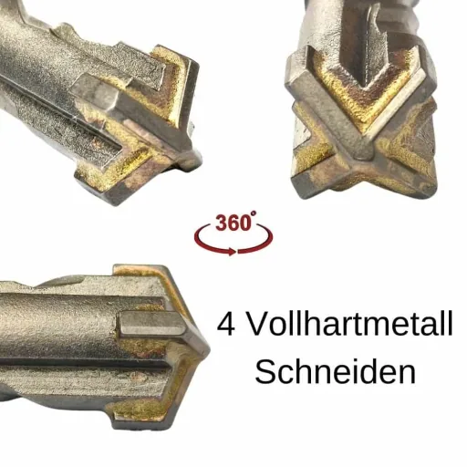 Hammerbohrer SDS Plus, 10mm, 4-Schneider, Betonbohrer