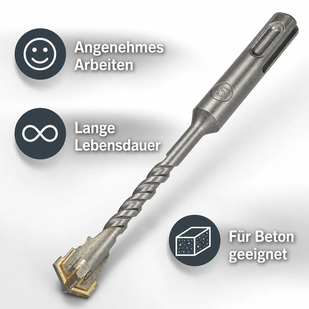 Hammerbohrer SDS Plus, 10mm, 4-Schneider, Betonbohrer