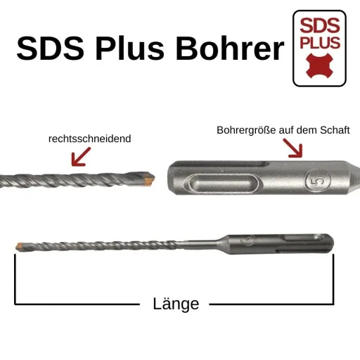 Hammerbohrer SDS Plus, 10mm, 600mm, 4 Schneider, Betonbohrer