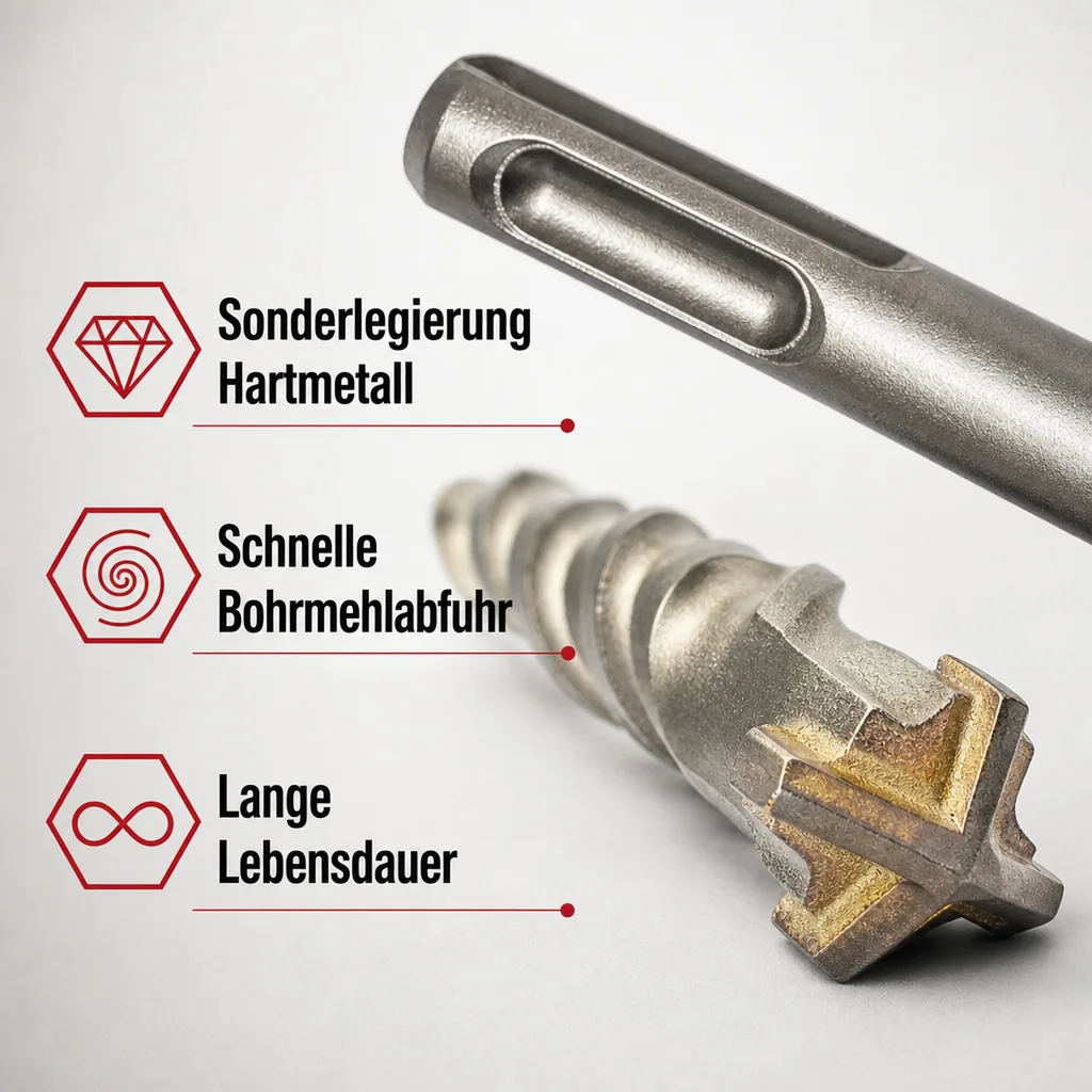 Hammerbohrer SDS Plus 14mm, Betonbohrer, Steinbohrer