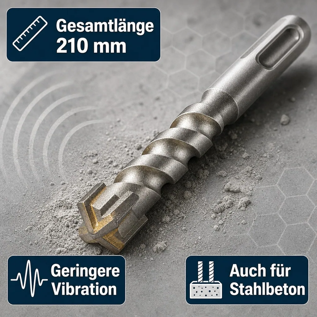 Hammerbohrer SDS Plus 14mm, Betonbohrer, Steinbohrer