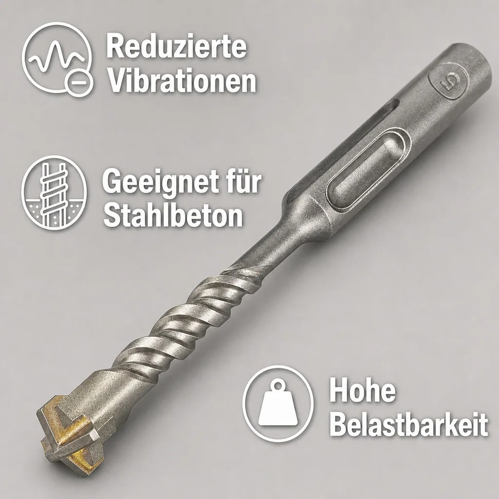 Hammerbohrer SDS Plus, 16mm, 600mm, 4-Schneider Betonbohrer