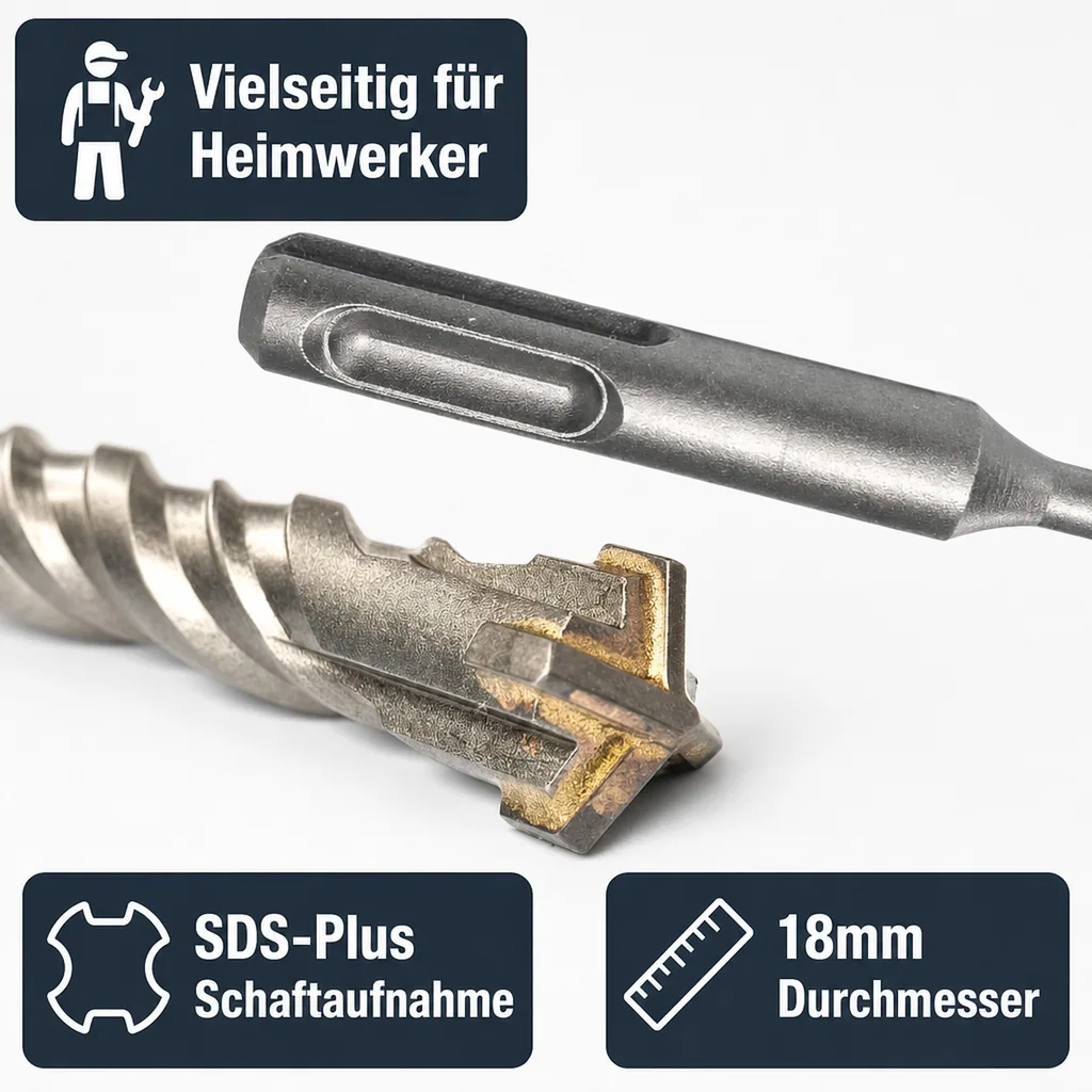 Hammerbohrer SDS Plus, 18mm, 4 Schneider, Betonbohrer